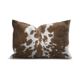 CUSCINO IN VELLUTO PELLE DI MUCCA GSTAAD 40X60 CM