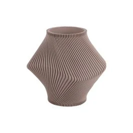 TWISTED RIB VASO H. 20 CM GRIGIO CALDO