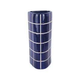 RETRO TILES VASO TRIANGOLARE GRANDE BLU COBALTO