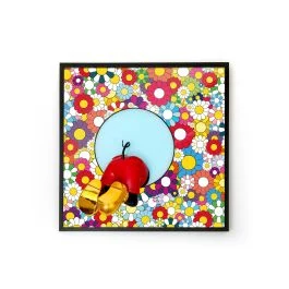 BE BRAVE QUADRO 40X40 CM FLOWER POWER