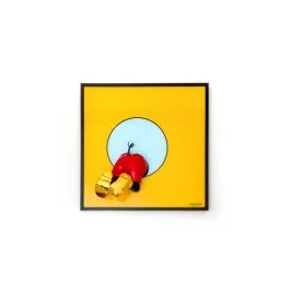 BE BRAVE QUADRO 30X30 CM GIALLO