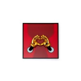 WALL HE-ART ROSSO QUADRO 30X30 CM