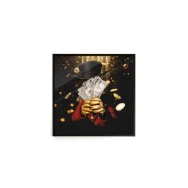 DREAM BIG GOLD RAIN QUADRO 30X30 CM