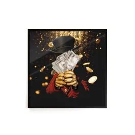 DREAM BIG GOLD RAIN QUADRO 40X40 CM