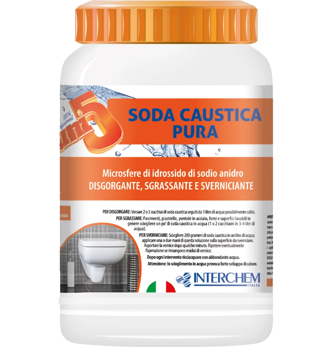 Interchem Italia Uni5 Soda Caustica Pura in Microsfere 1 Kg