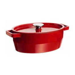SLOWCOOK CASSERUOLA COCOTTE OVALE IN GHISA CM 33 RED