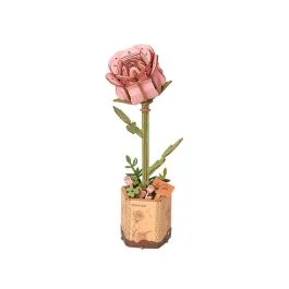 PINK ROSE PUZZLE IN LEGNO 3D