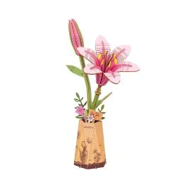 PINK LILY PUZZLE IN LEGNO 3D