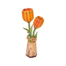 ORANGE TULIP PUZZLE IN LEGNO 3D