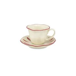DOMITILLA MAGENTA TAZZA CAFFE CON PIATTINO