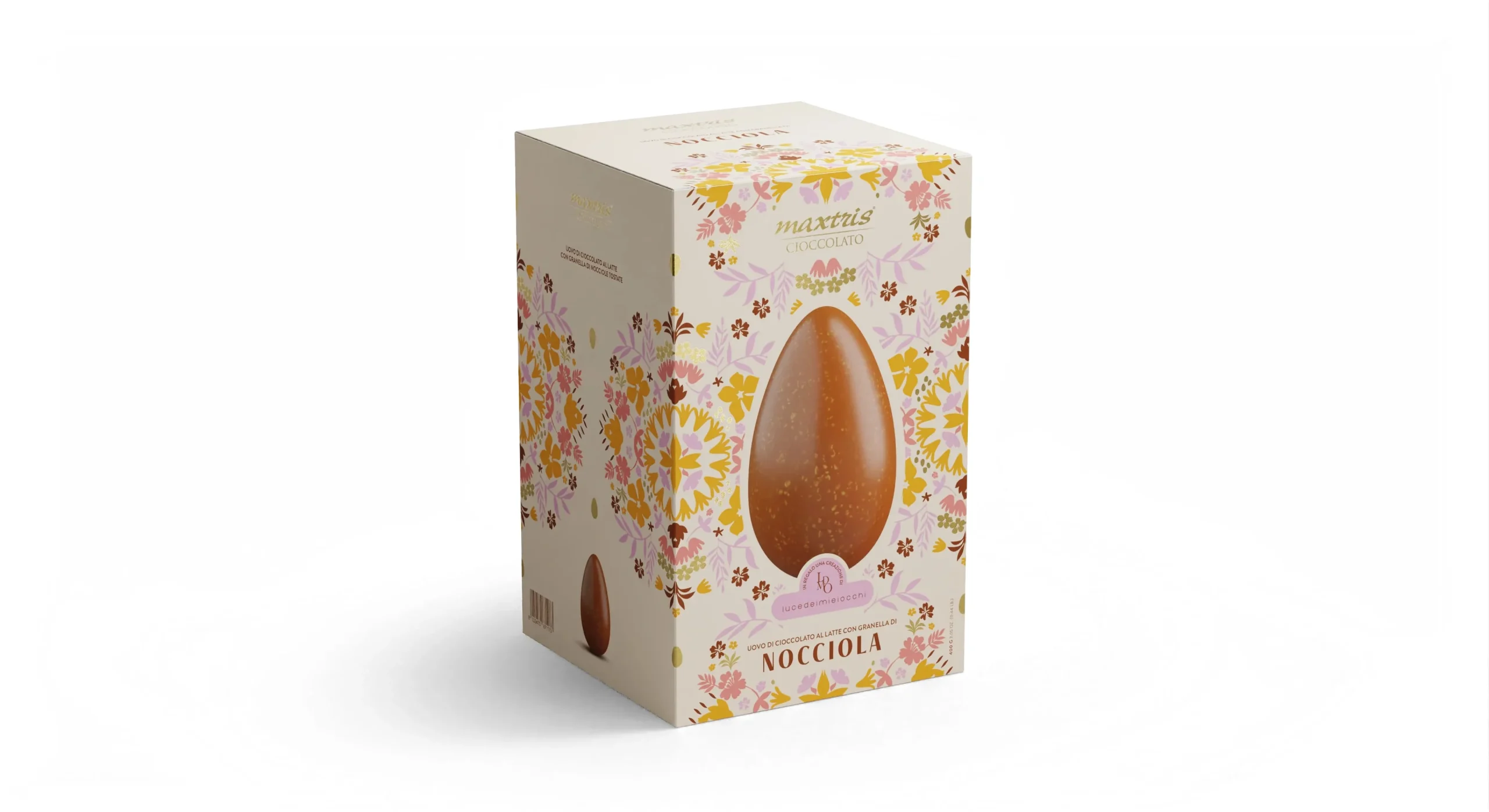 Maxtris Uovo di Pasqua Cioccolato al Latte Granella Nocciola 450 Gr