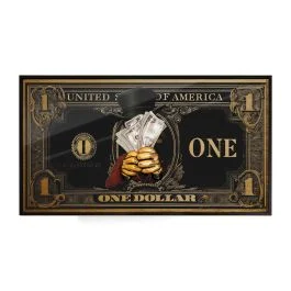 DREAM BIG FAMOUS DOLLAR QUADRO 40X74 CM