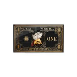 DREAM BIG FAMOUS DOLLAR QUADRO 30X55 CM