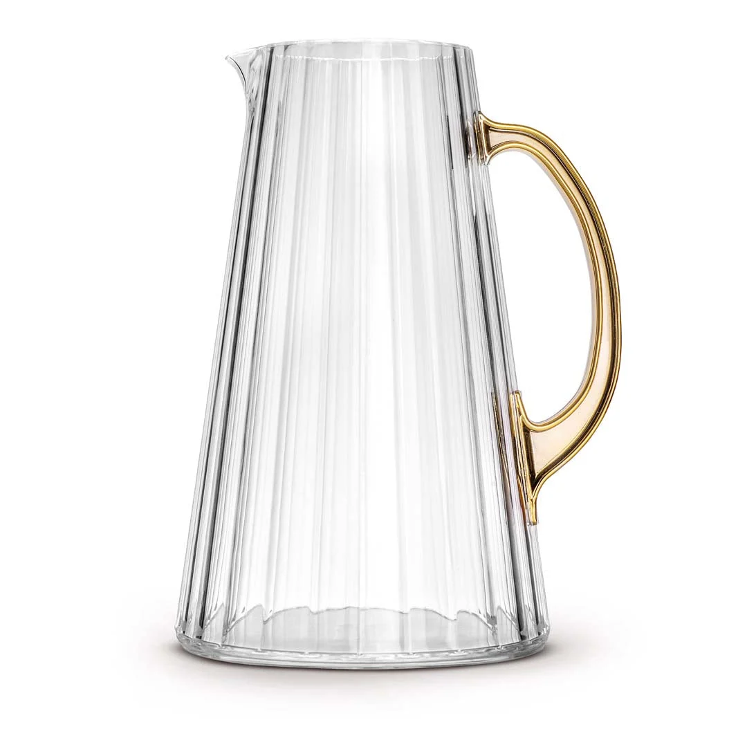 WD LifeStyle Brocca in Acrilico Cc 2,3 Lt Trasparente Finitura Oro