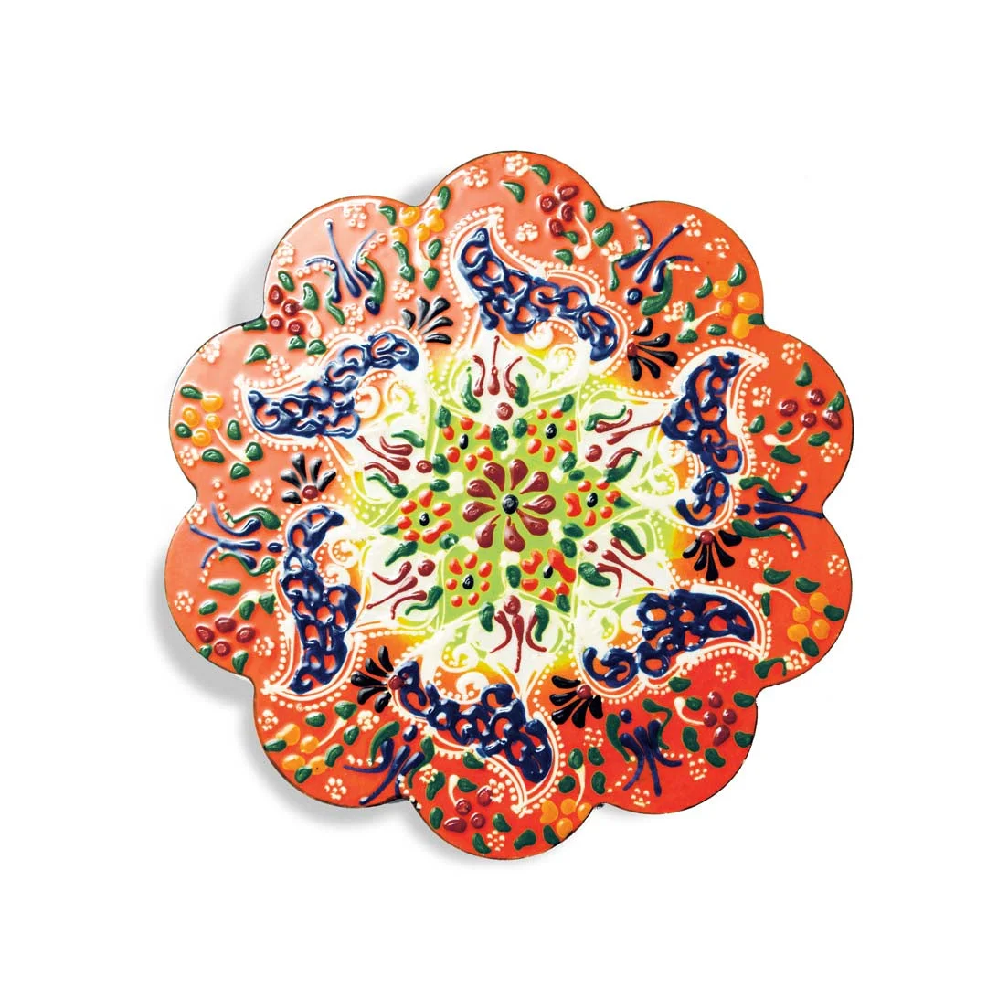 WD LifeStyle Sottopentola Ceramica D 18,5 Cm Rosso Aranciato