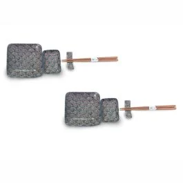 PECHINO SET 2 PIATTI CON CIOTOLE E BACCHETTE WD 512E