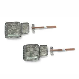 PECHINO SET 2 PIATTI CON CIOTOLE E BACCHETTE WD 512F