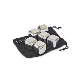 ROMA LINE SET 6 CUBETTI RAFFREDDA DRINK ACCIAIO INOX