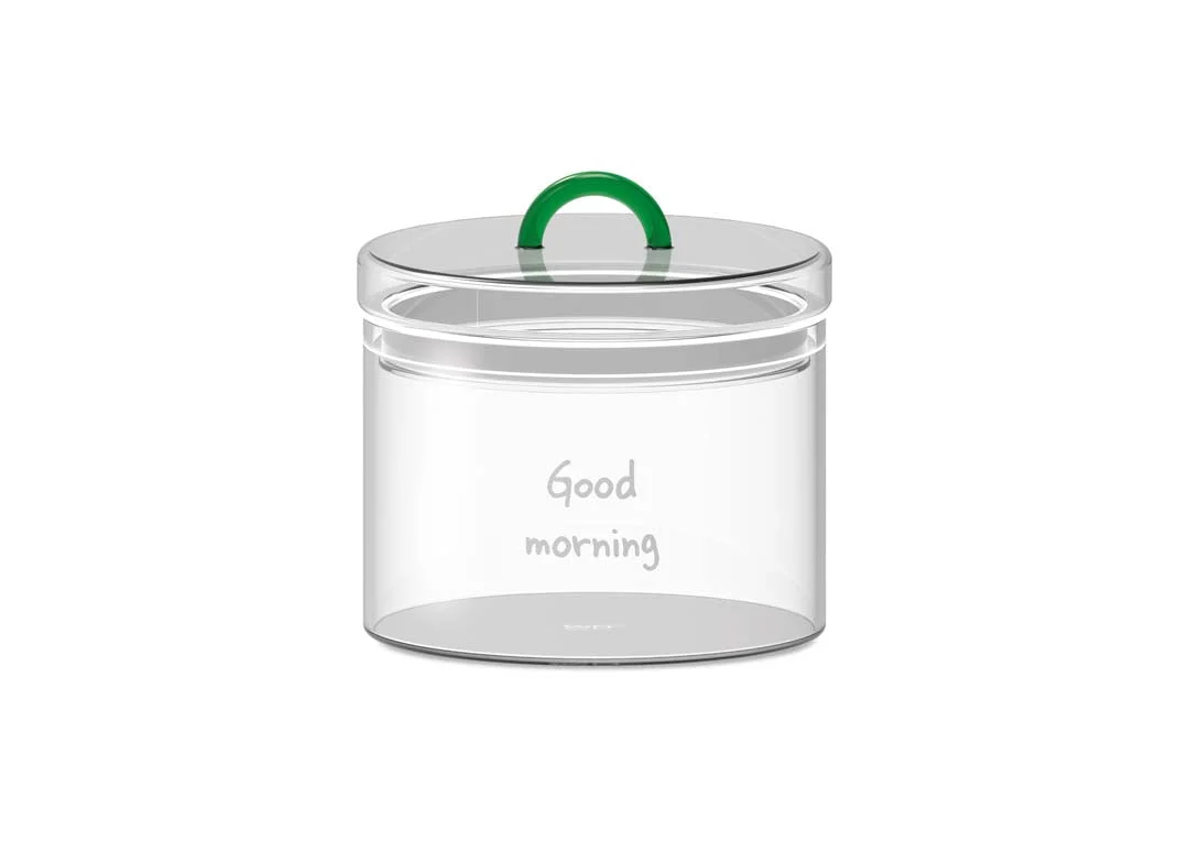 WD LifeStyle Barattolo Good Morning 1,4 L Vetro Borosilicato con Tappo