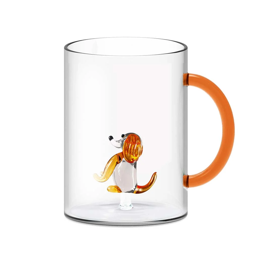 WD LifeStyle Tazza Vetro Borosilicato Cc 420 ml Decoro Cane