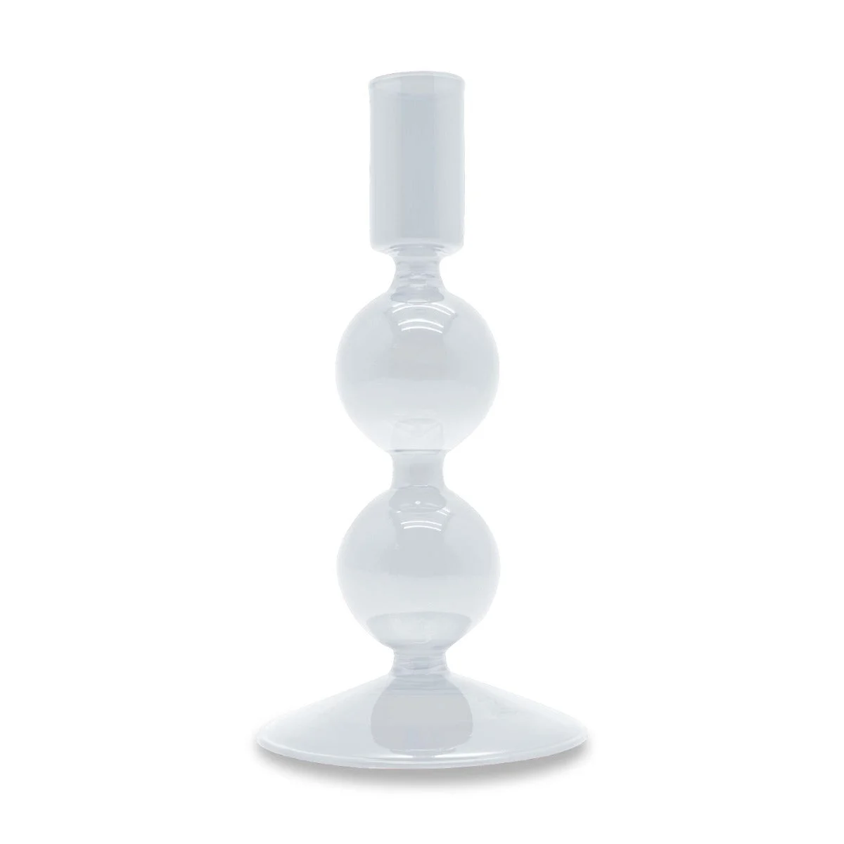 WD LifeStyle Portacandele Vetro Borosilicato H 16 Cm Colore Trasparente
