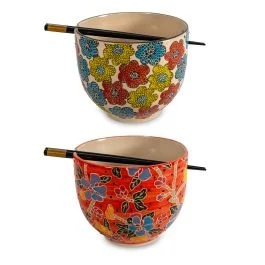PECHINO SET 2 CIOTOLE POKE 14 CM CON BACCHETTE