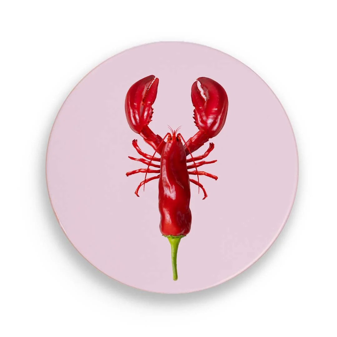 WD LifeStyle Sottopentola Ceramica D 18 Cm Decoro Aragosta