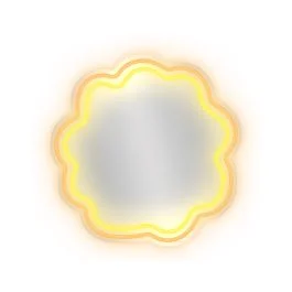 TOKYO SPECCHIO DECORATIVO LED ONDE ARANCIONE E GIALLO