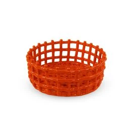GIFT IDEAS CESTINO CENTROTAVOLA ARANCIONE 22,5X8,2 CM