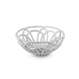 GIFT IDEAS CESTINO CENTROTAVOLA BIANCO 22,5X10,3 CM