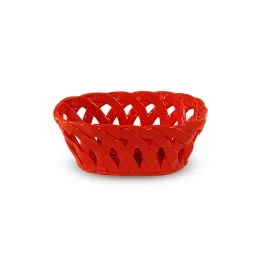 GIFT IDEAS CESTINO CENTROTAVOLA ROSSO 22,5X9 CM