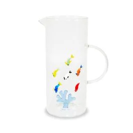NEW MONTEREY CARAFFA IN VETRO 1,3L CORALLO E PESCI