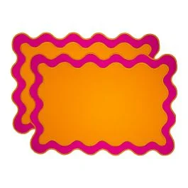 SAMARCANDA SET 2 TOVAGLIETTE COTONE MAGENTA 45X45 CM