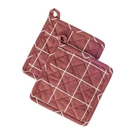 ZOE W SET 2 PRESINE 18X18 100% COTONE BORDEAUX
