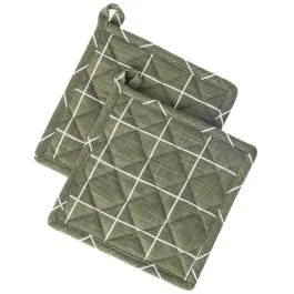 ZOE W SET 2 PRESINE 18X18 100% COTONE MILITARE