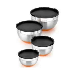 EFFICIENT SET 4 CIOTOLE INOX CON COPERCHIO