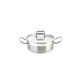 PROFESSIONAL CASSERUOLA ALTA CM 18 CON COPERCHIO INOX