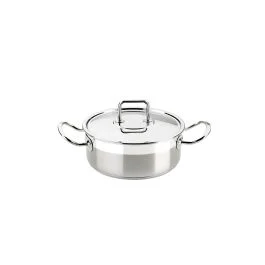 PROFESSIONAL CASSERUOLA ALTA CM 20 CON COPERCHIO INOX