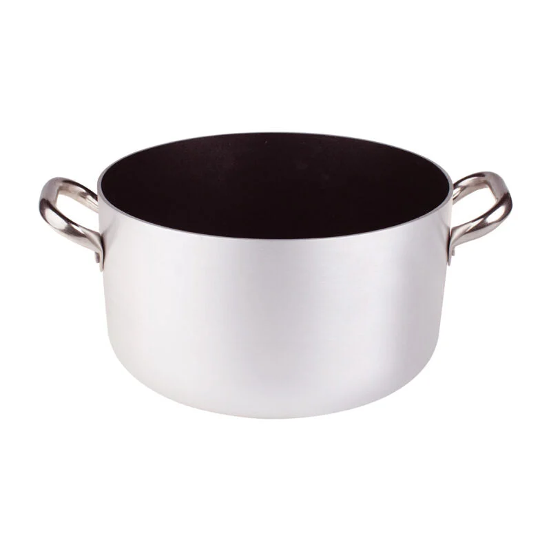 AGNELLI Casseruola Alta con 2 Maniglie Alluminio Antiaderente D 24 cm
