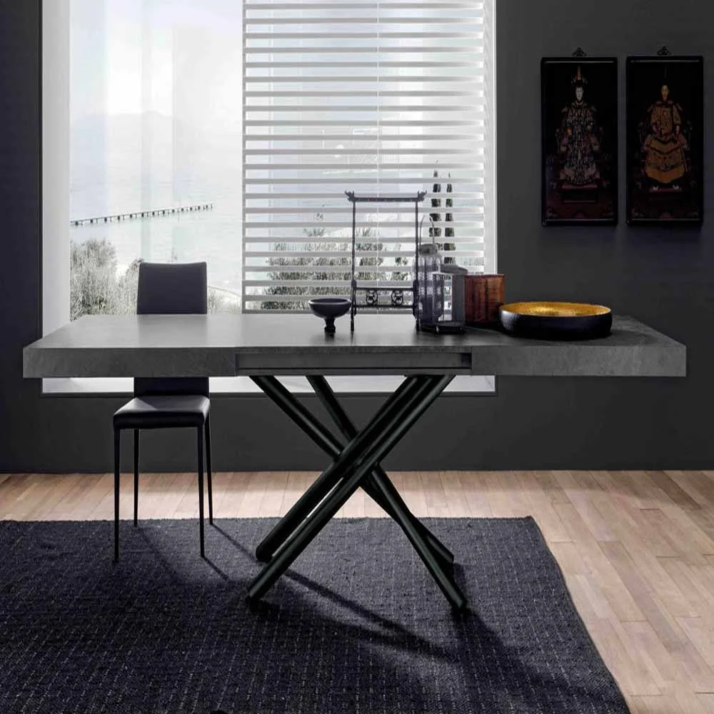 Altacom Fahrenheit tavolo allungabile fino a cm 260 con struttura in metallo e piano in legno nobilitato