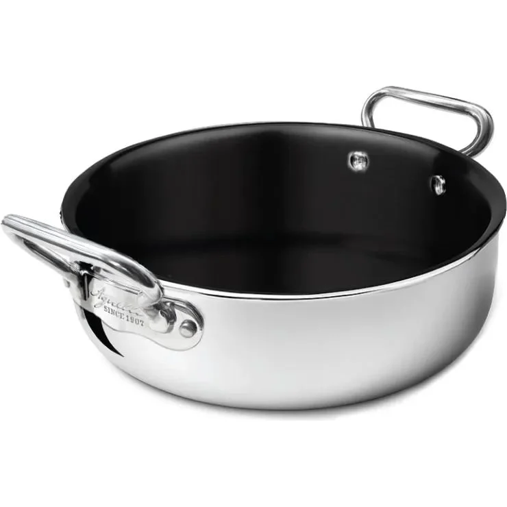 AGNELLI Tegame-Rondò Aluinox 2ply Antiaderente con 2 Manici D 32 Cm