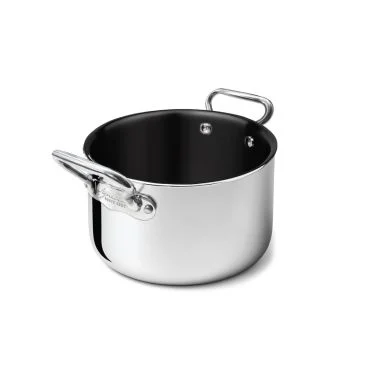 AGNELLI Casseruola Alta Aluinox 2ply Antiaderente 2 Maniglie D 20 Cm