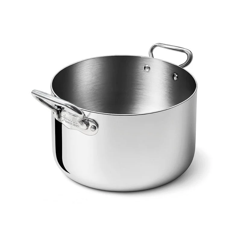 AGNELLI Casseruola Alta Aluinox 3ply 2 Manici Inox Lucido 32x20 Cm