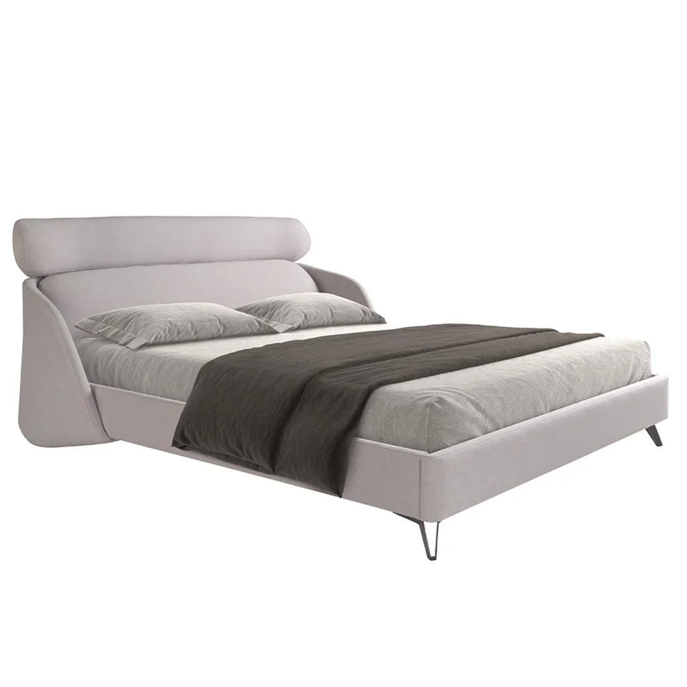 Angel Cerda letto matrimoniale 7161 rivestito in tessuto compreso di rete a doghe