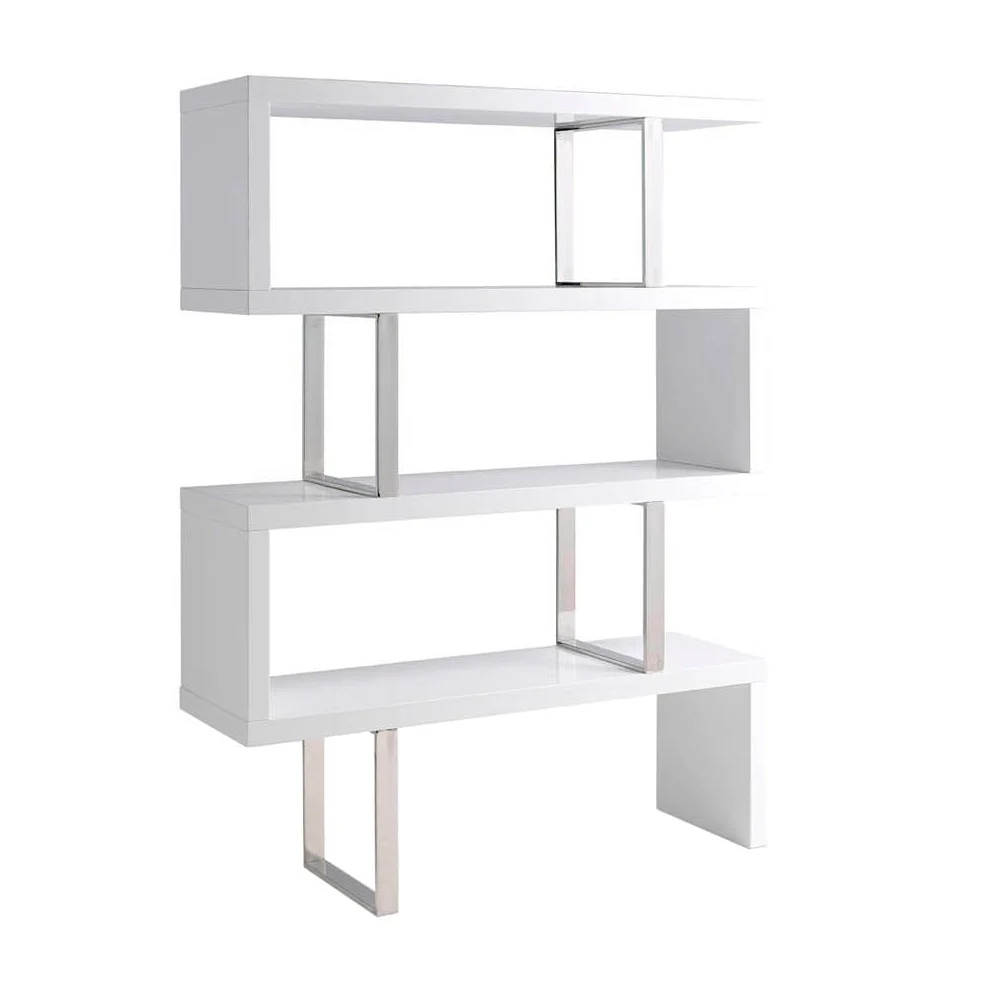 Angel Cerda libreria 3026 struttura in Mdf raccordi in acciaio inox cromato