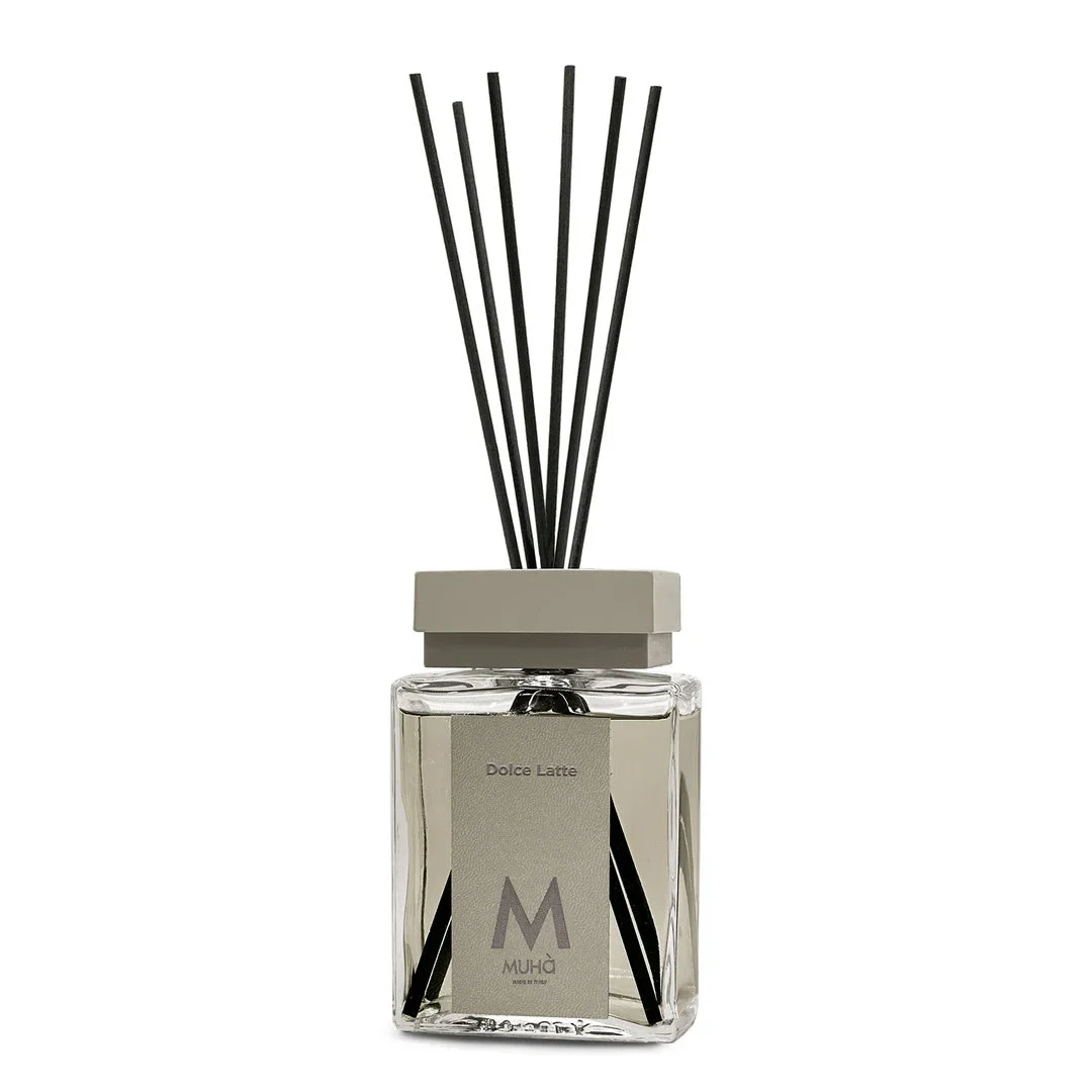 Muhà Luxe Perfume Diffusore Ambiente con Bastoncini Dolce Latte 200 Ml