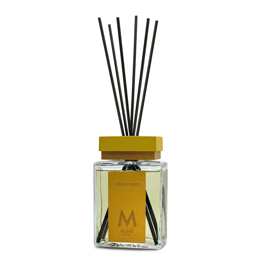 Muhà Luxe Perfume Diffusore Ambiente con Bastoncini Uva e Fico 100 Ml