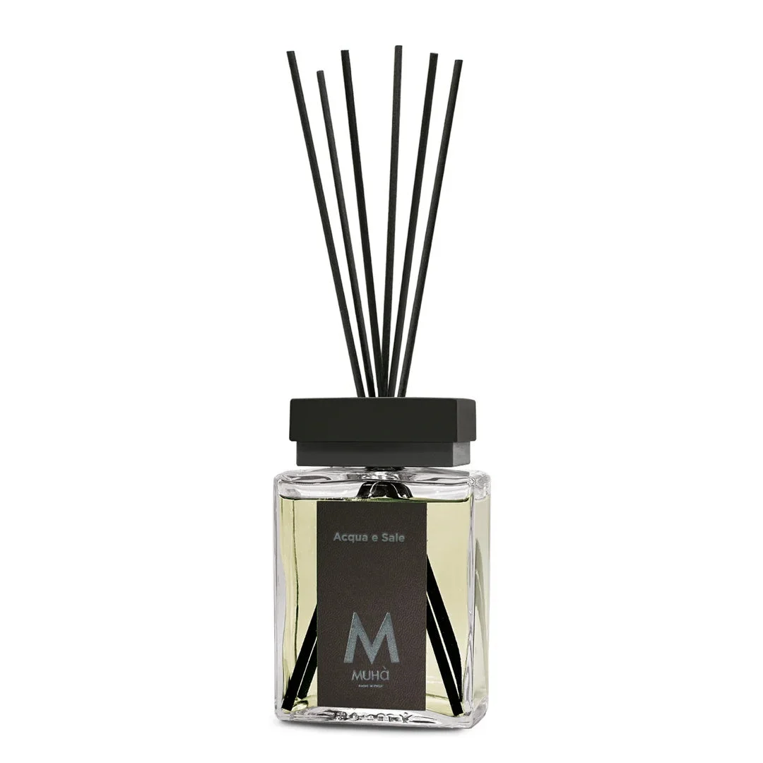 Muhà Luxe Perfume Diffusore Ambiente con Bastoncini Acqua e Sale 200 Ml