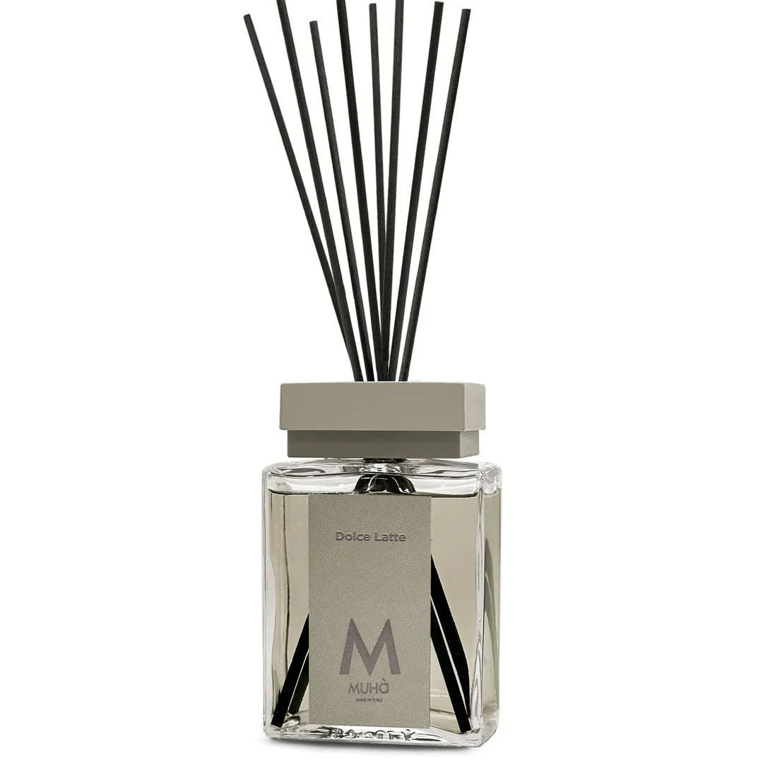 Muhà Luxe Perfume Diffusore Ambiente con Bastoncini Dolce Latte 500 Ml