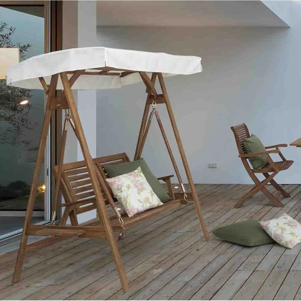 Bizzotto dondolo da giardino in legno a due posti